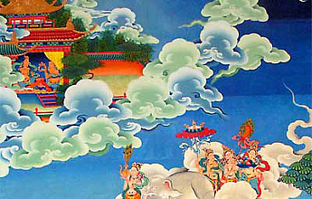Нисхождение Будды с неба Тушита на Землю (Праздник огней)